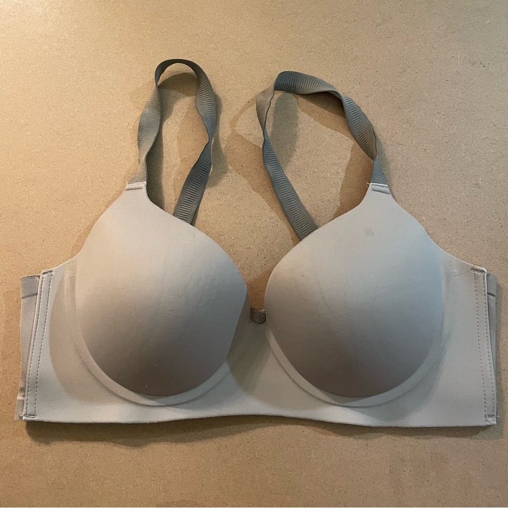 Greyish Brown Neutral Full Coverage Smoothing Wireless Bra